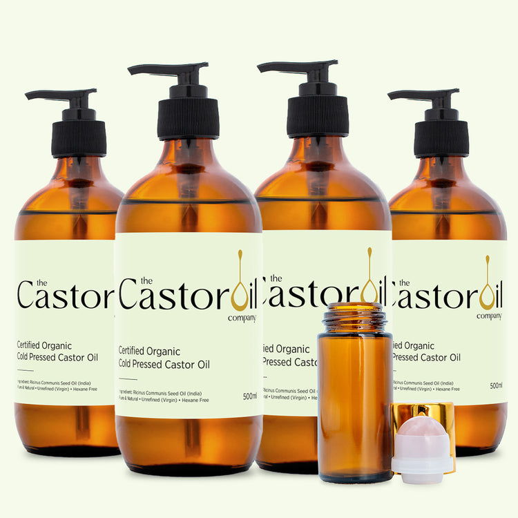 Organic Castor Oil with Roll-on Bottle