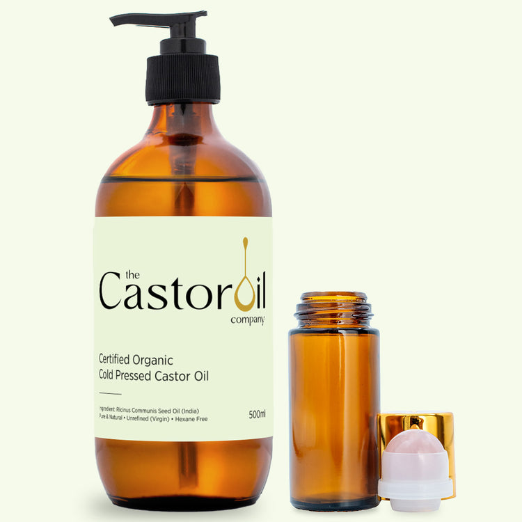 Organic Castor Oil with Roll-on Bottle