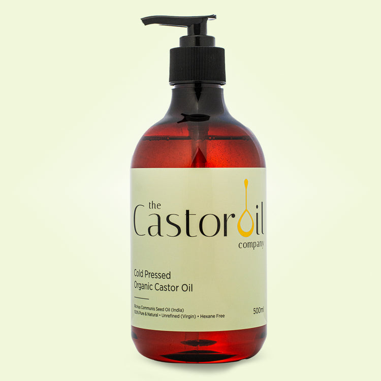 500ml Organic Cold Pressed Castor Oil in a Pump Bottle